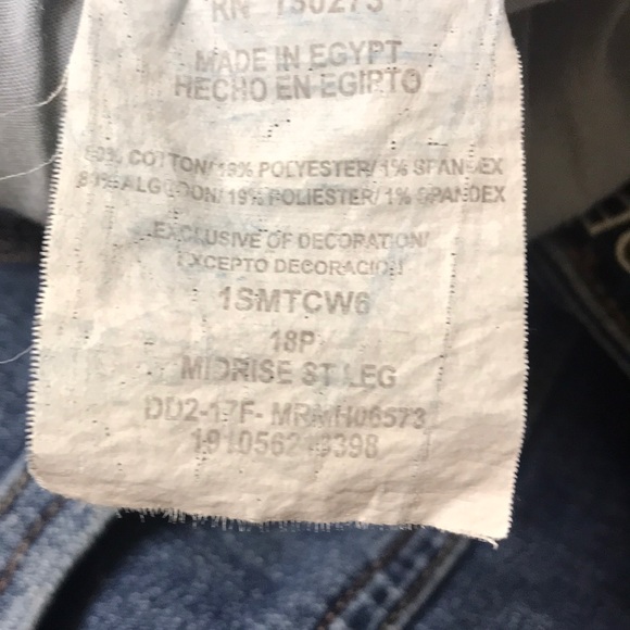 4/$25 Riders by Lee Midrise Straight Leg Size 18P - Picture 3 of 7